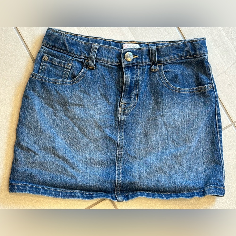 Children’s Place Girls Denim Skirt With Inner Adjustable Waistband Size 10 plus